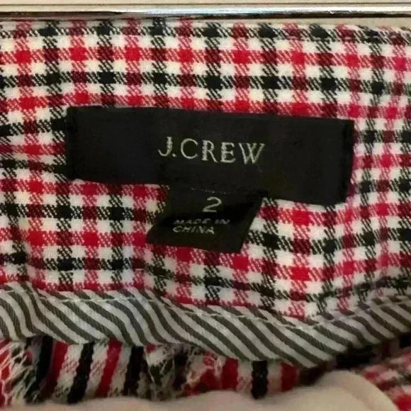 NWOT J. Crew Kick Crop Pants, Size 2 | Hayden Kick Crop Pants in Plaid - Picture 7 of 7